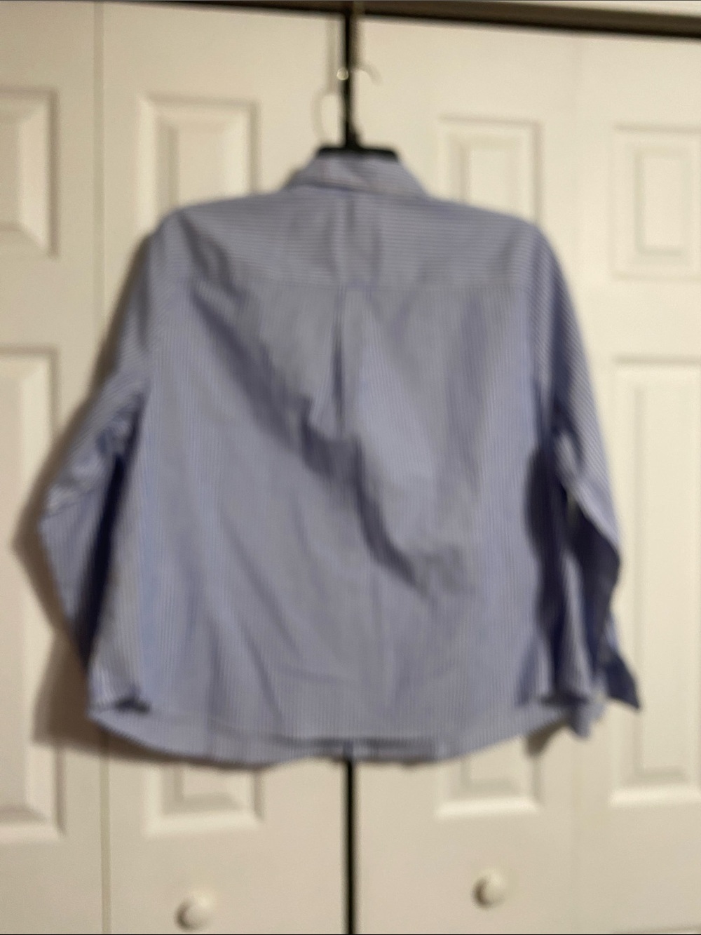 J.Crew cotton blend blue & white striped button down shirt top blouse size 3X - Picture 5 of 8